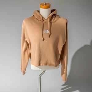 NWOT The North Face Women's High Low Cropped Hoodie in Light Tan Sz M
